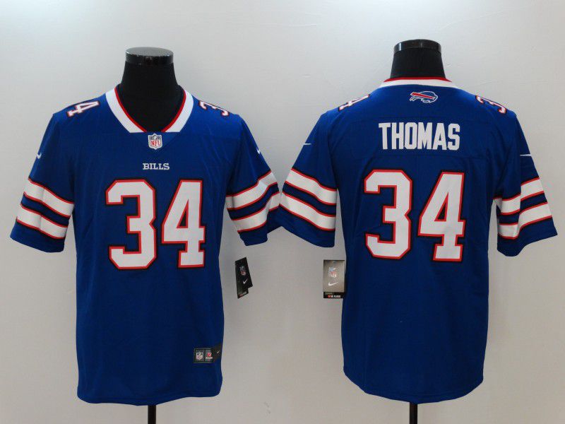 Men Buffalo Bills 34 Thomas Blue Nike Vapor Untouchable Limited Player NFL Jerseys